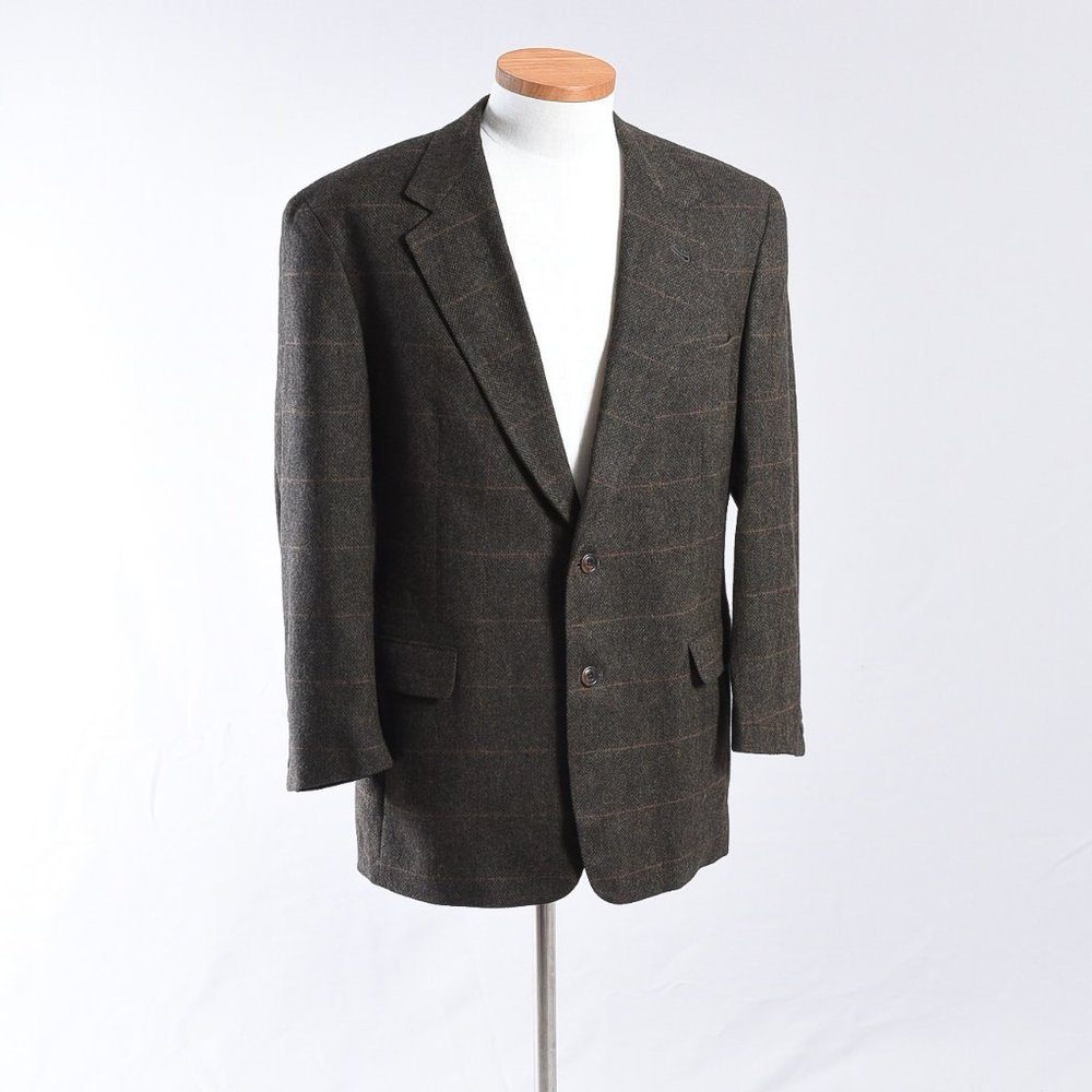 Woolmark Men's Coat Blazer Brown 100% Wool 43R